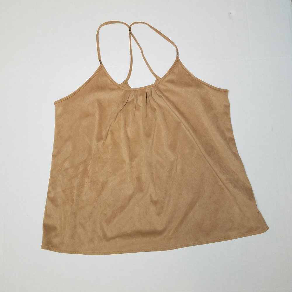 NWOT New York & Company Soho Faux Suede Top Size L